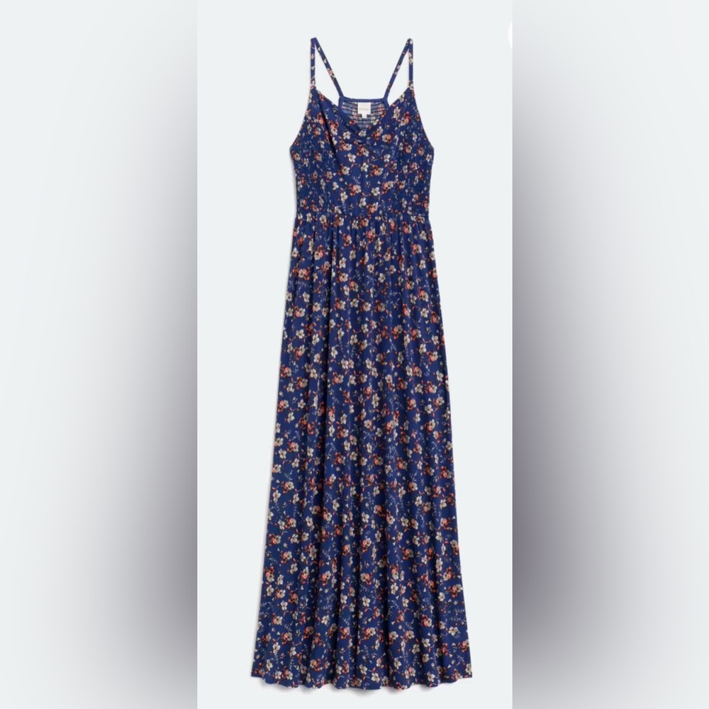 Kaileigh Blue Floral Maxi Dress